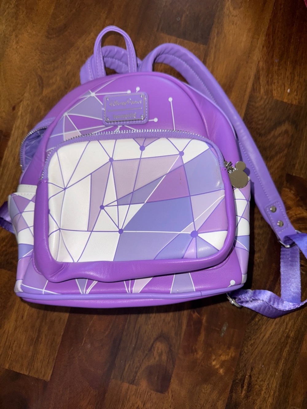 Loungefly purple wall Disney mini backpack